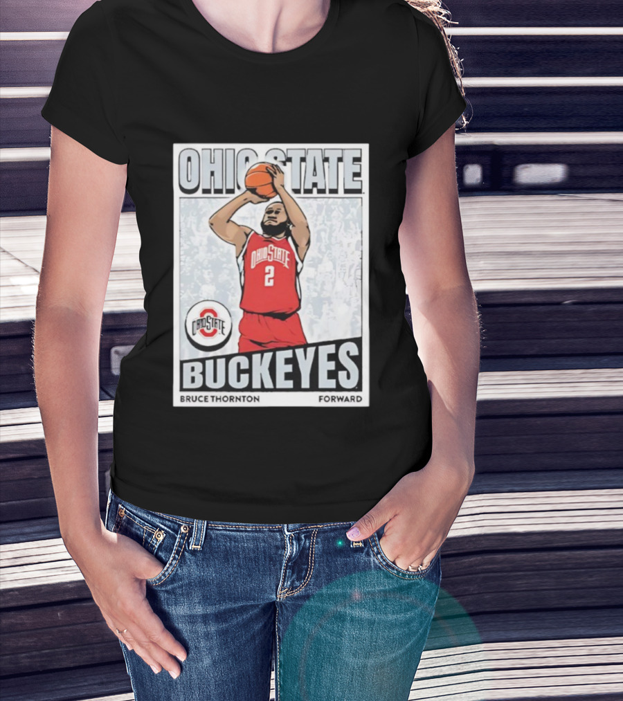 Ohio State Buckeyes Bruce Thornton Basketball Forward Nummer 2 T-Shirt