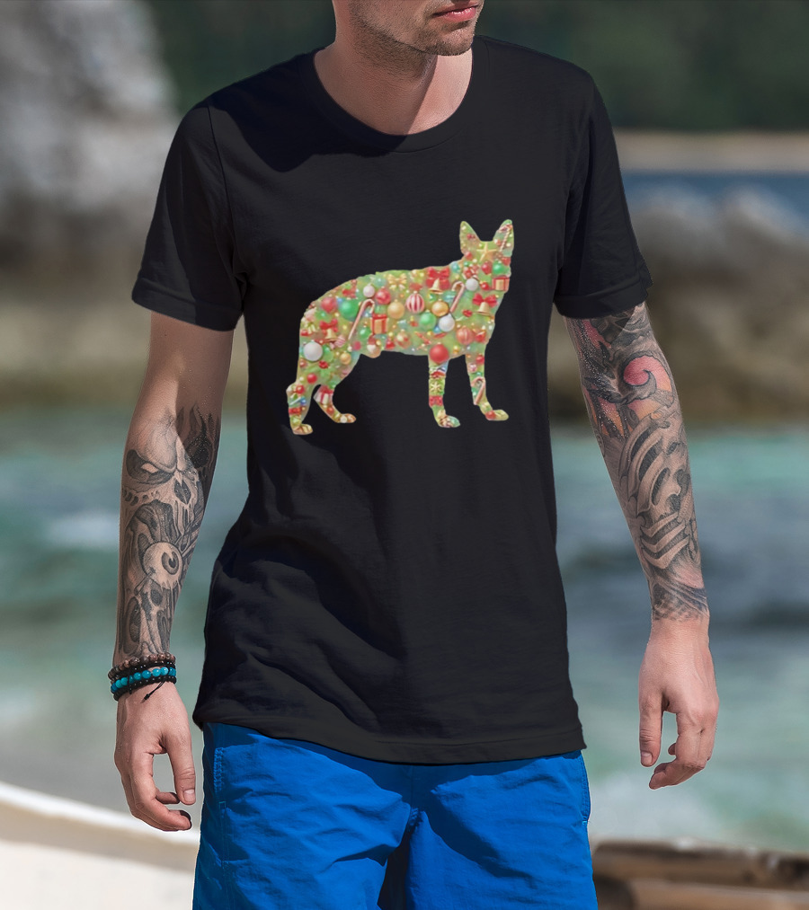 Buddy And Pals Decorative Dog With Christmas Ornament Tree T-Shirt
