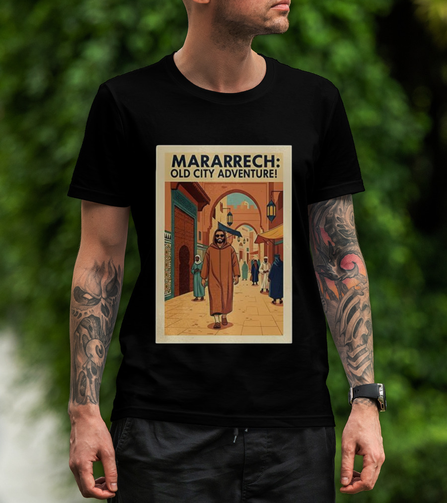 MARARRECH Old City Adventure Vintage Medina Travel Appeal T-Shirt