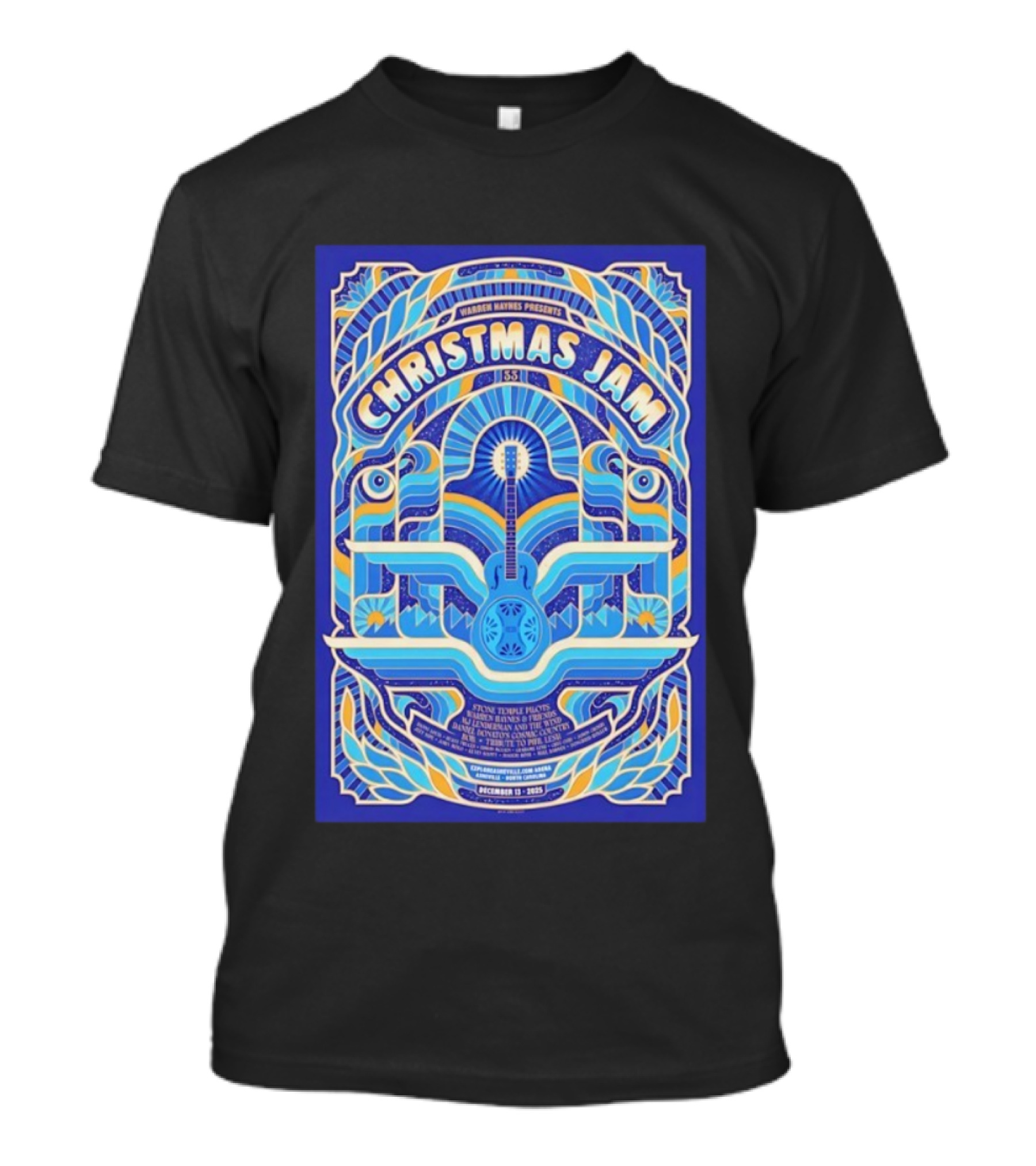 WARREN HAYNES PRESENTS CHRISTMAS JAM 2025 ASHEVILLE NC STONE TEMPLE PILOTS DECEMBER 13 EXPLOREASHEVILLE ARENA T-Shirt