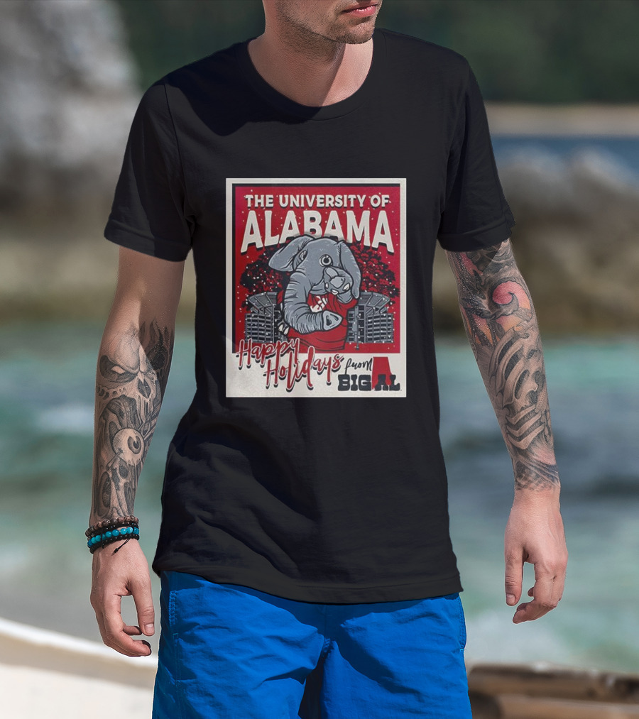 The University Of Alabama Happy Holidays From Big Al T-Shirt