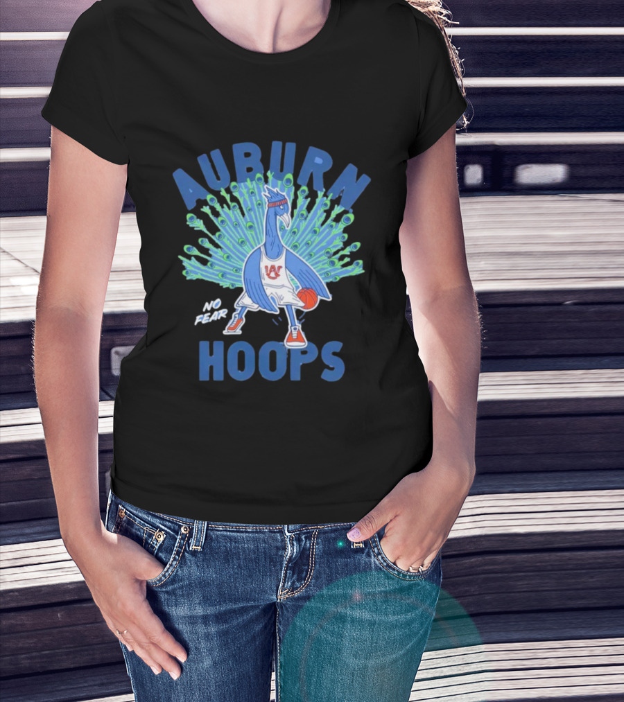 Auburn Hoops No Fear Peacock Basketball T-Shirt