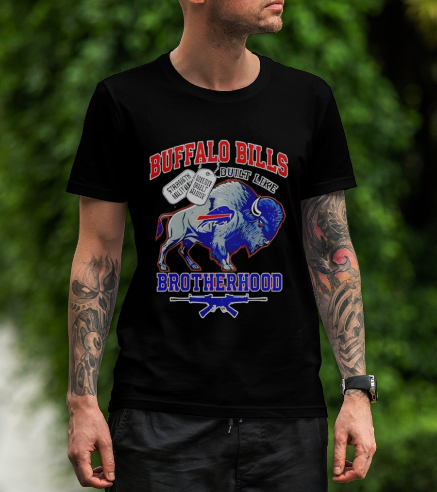 Buffalo Bills Football Strength Brotherhood Military Style T-Shirt
