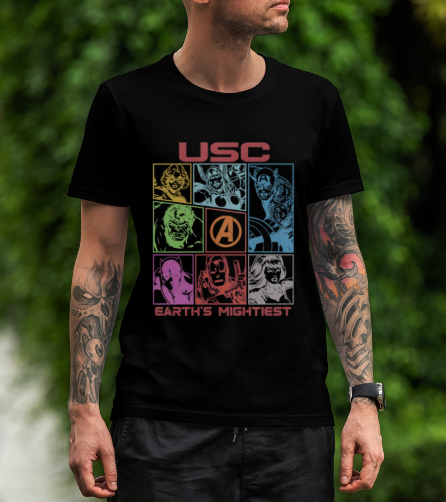 USC Trojans Marvel Avengers Earth's Mightiest Heroes T-Shirt