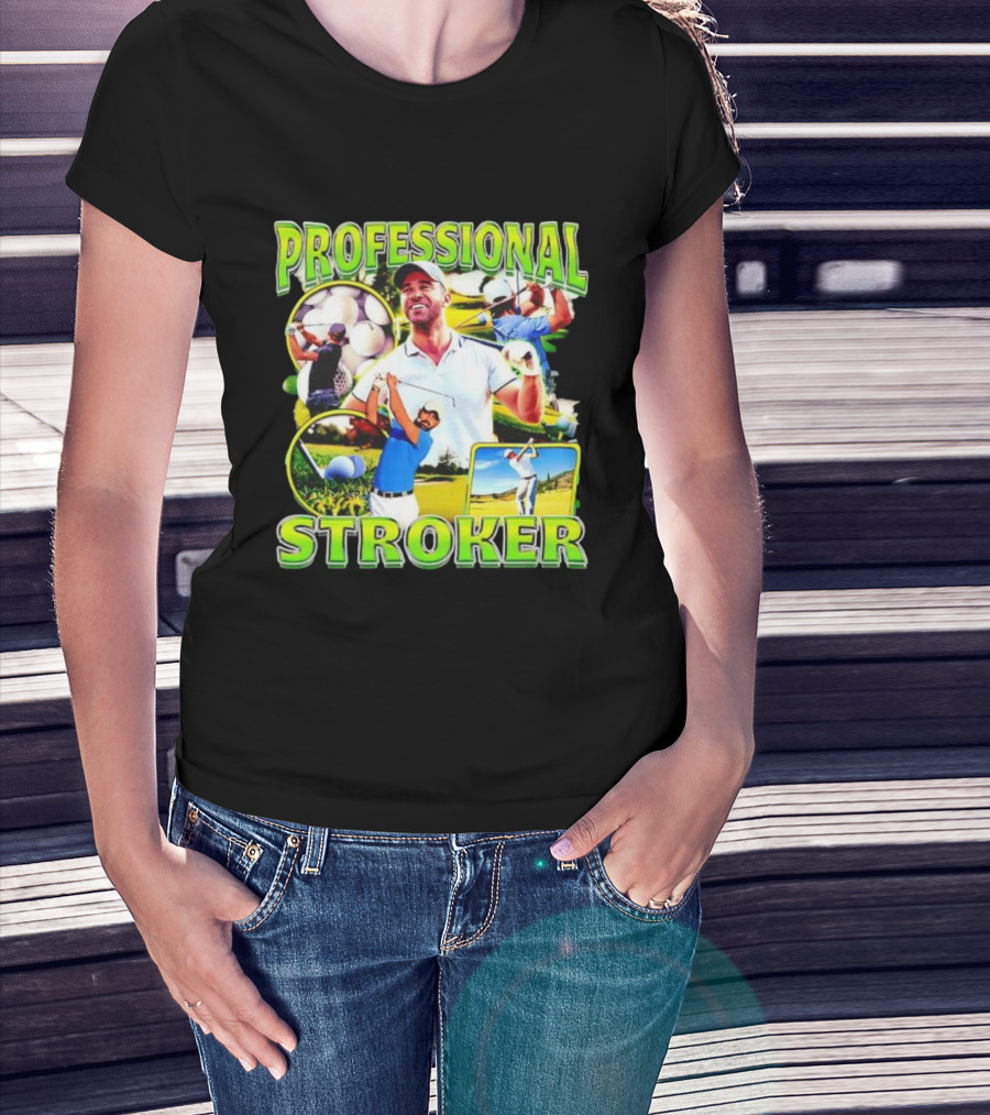 Professional Stroker Golf Enthusiast Man Player Scene T-Shirt