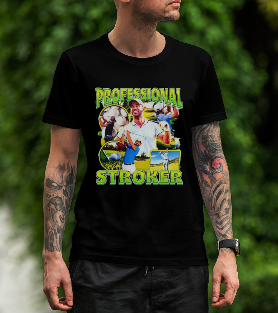 Professional Stroker Golf Enthusiast Man Player Scene T-Shirt
