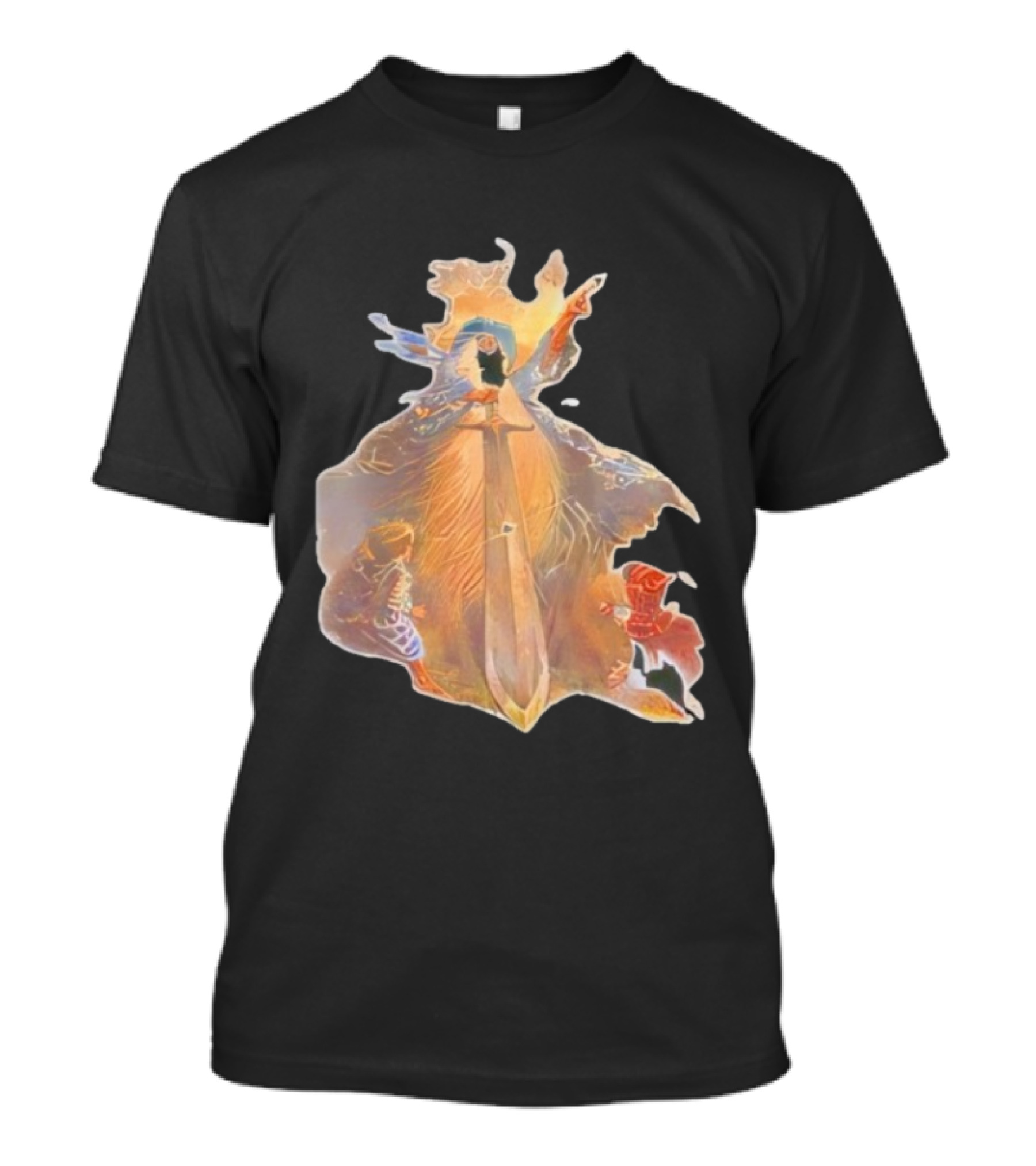 Vintage The Lord Of The Rings The Hobbits Sword Quest Vintage Illustration T-Shirt