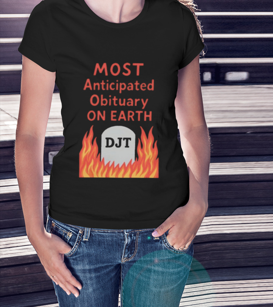 Most Anticipated Obituary DJT Tombstone Flames T-Shirt