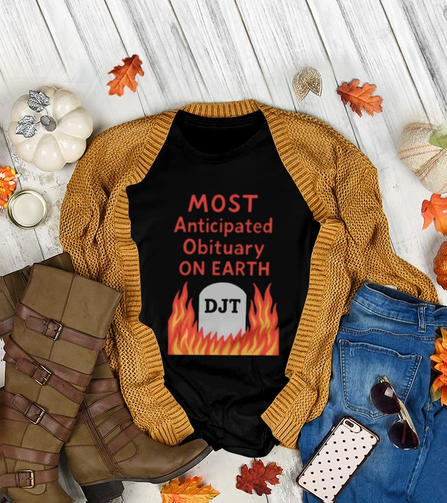 Most Anticipated Obituary DJT Tombstone Flames T-Shirt