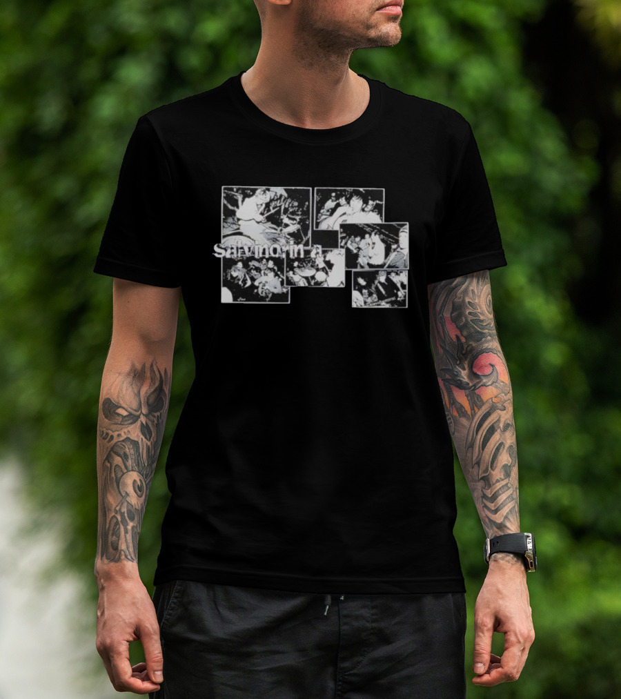 Sarvinorma Band Live Concert Black And White Photography T-Shirt