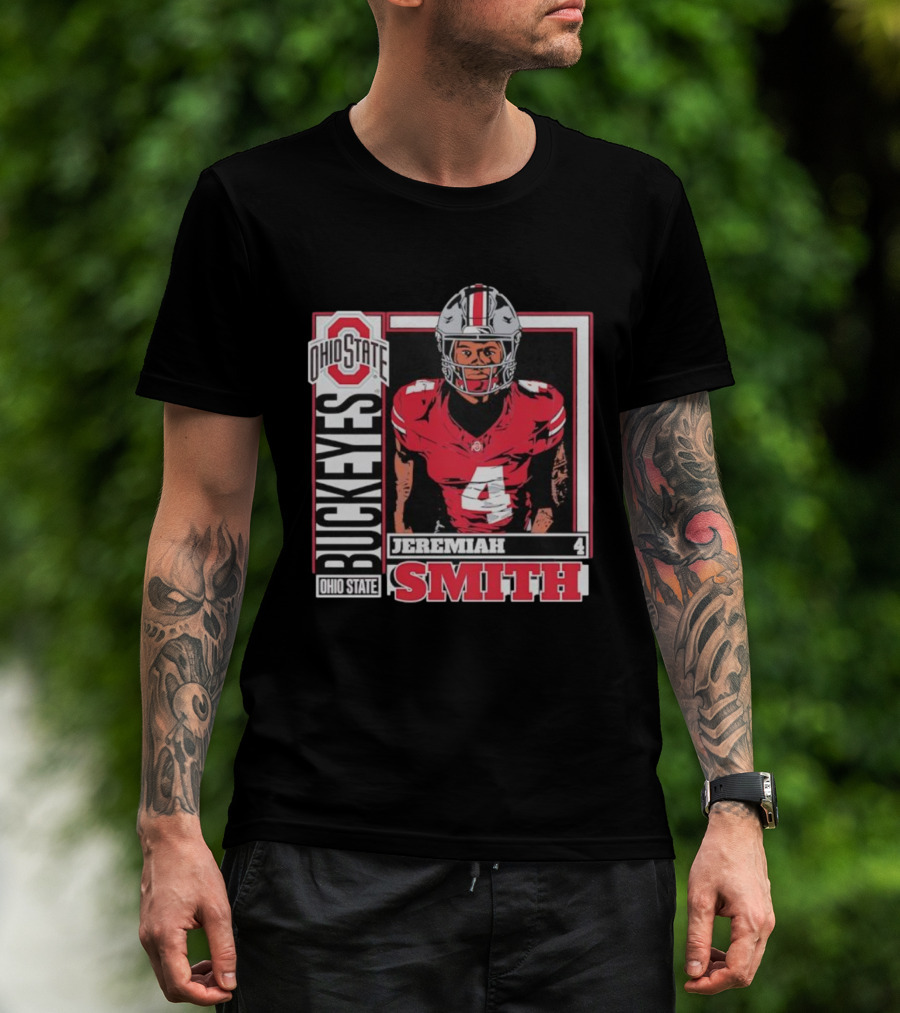 Ohio State Buckeyes Football Retro Jeremiah Smith 4 T-Shirt
