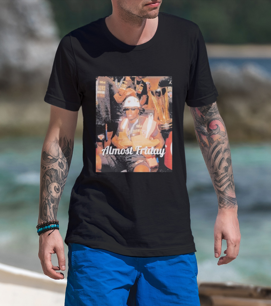 Almost Friday New York Knicks Champions Timbs Trophy T-Shirt