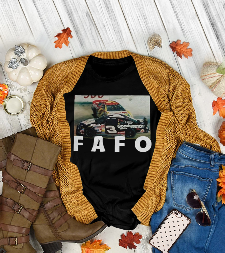 Dale Earnhardt FAFO NASCAR Winston Cup Series Goodwrench Car Racing Retro T-Shirt