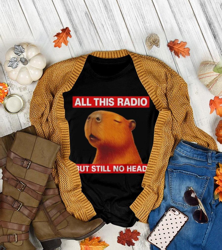 All This Radio but Still No Head Capybara T-Shirt