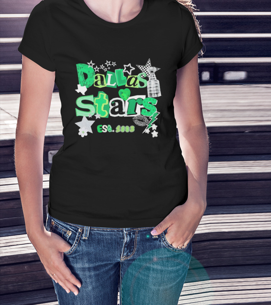 Dallas Stars Est 1993 Hockey Stanley Cup Stars Lightning T-Shirt