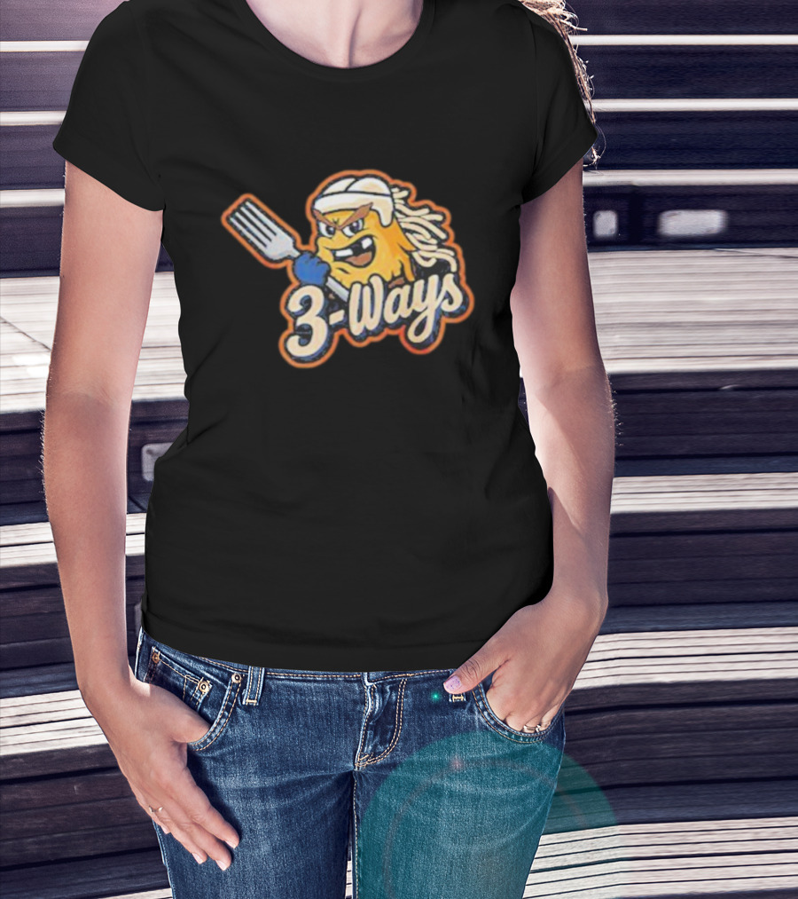 Cincinnati Cyclones 3 Ways Mascot Fork Design T-Shirt