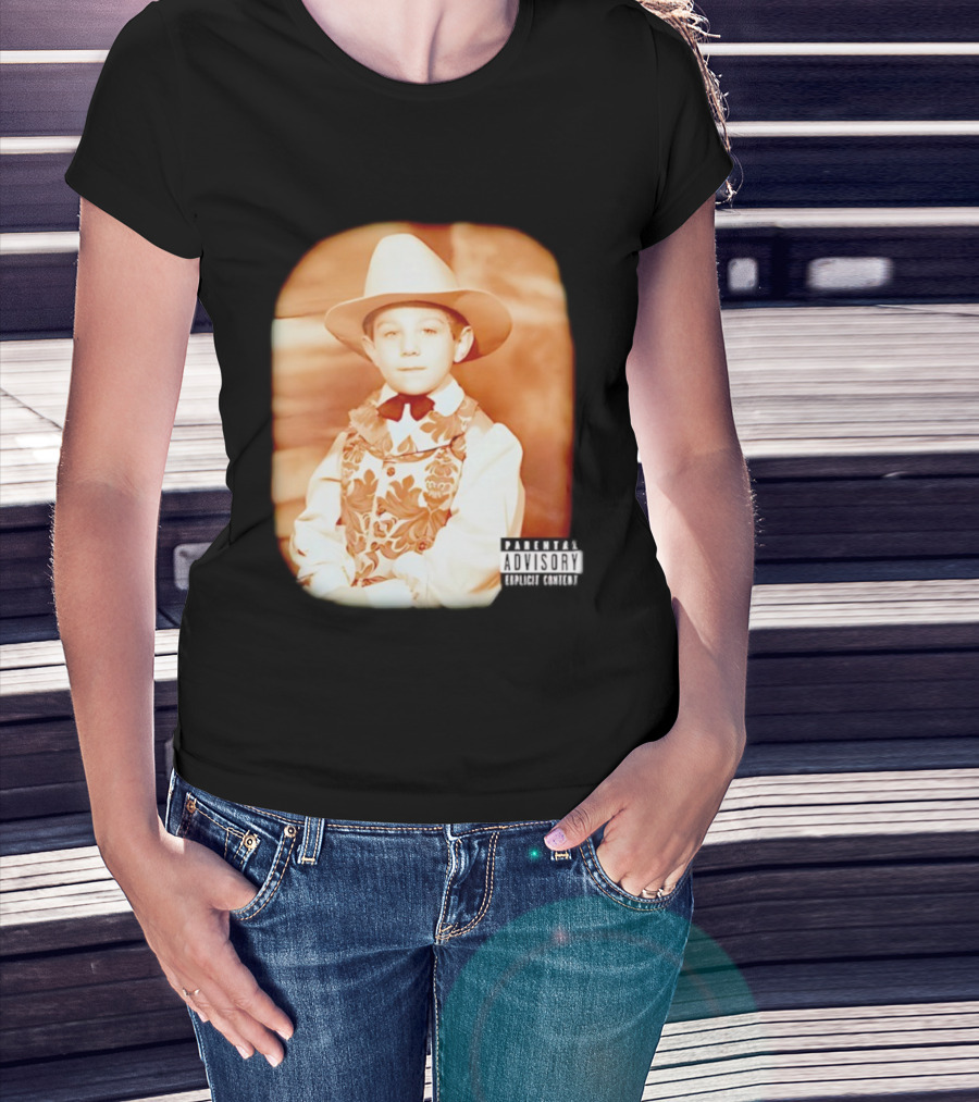 Cowboy Kid Parental Advisory Explicit Content T-Shirt