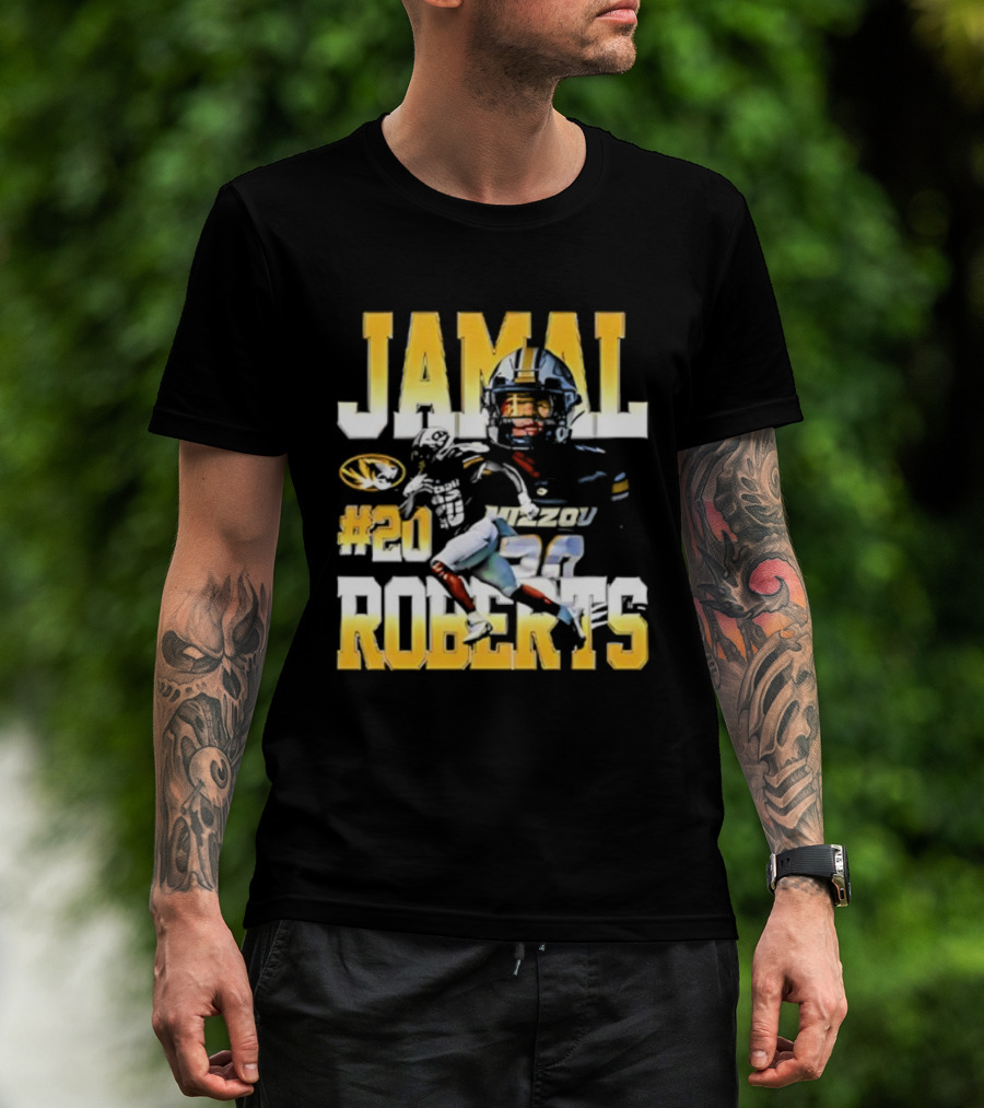Jamals Roberts #20 Mizzou Tigers NIL Player T-Shirt