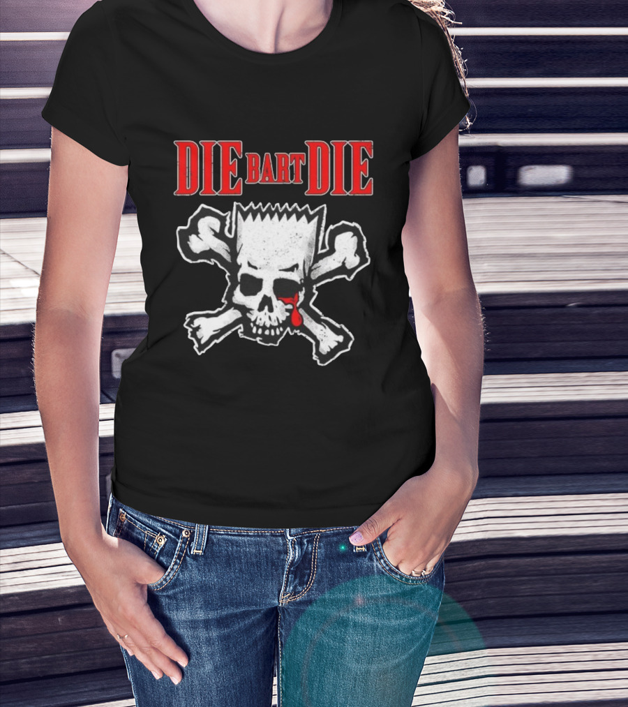 Die Bart Die Bart Simpson Skull Crossbones T-Shirt