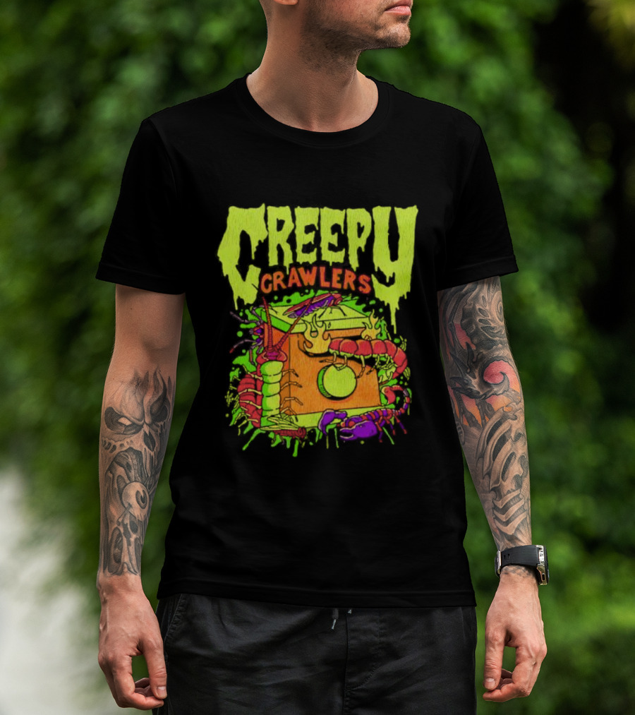 Creepy Crawlers Vintage Telephone Splatter Design T-Shirt