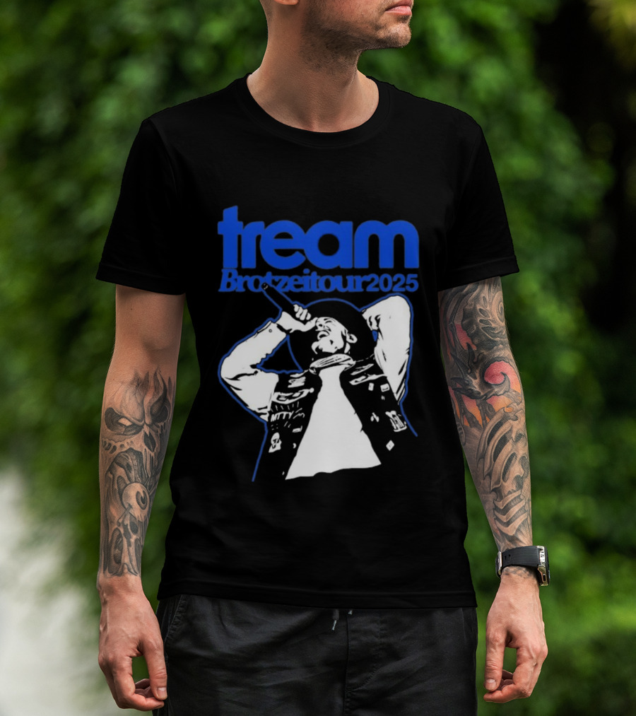 Tream BrotzeiTour 2025 Singer Microphone Illustration T-Shirt