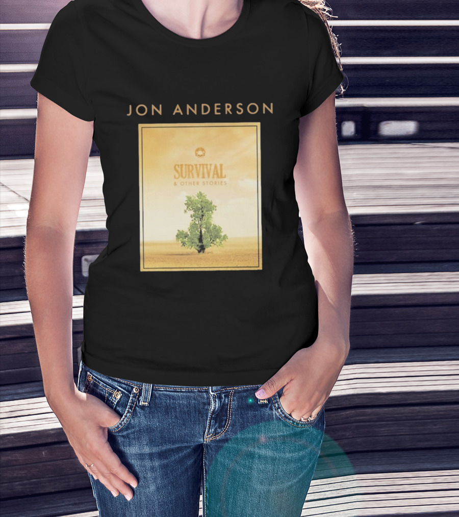 Jon Anderson Survival And Other Stories Album Cover Artwork Tree Desert Scene T-Shirt