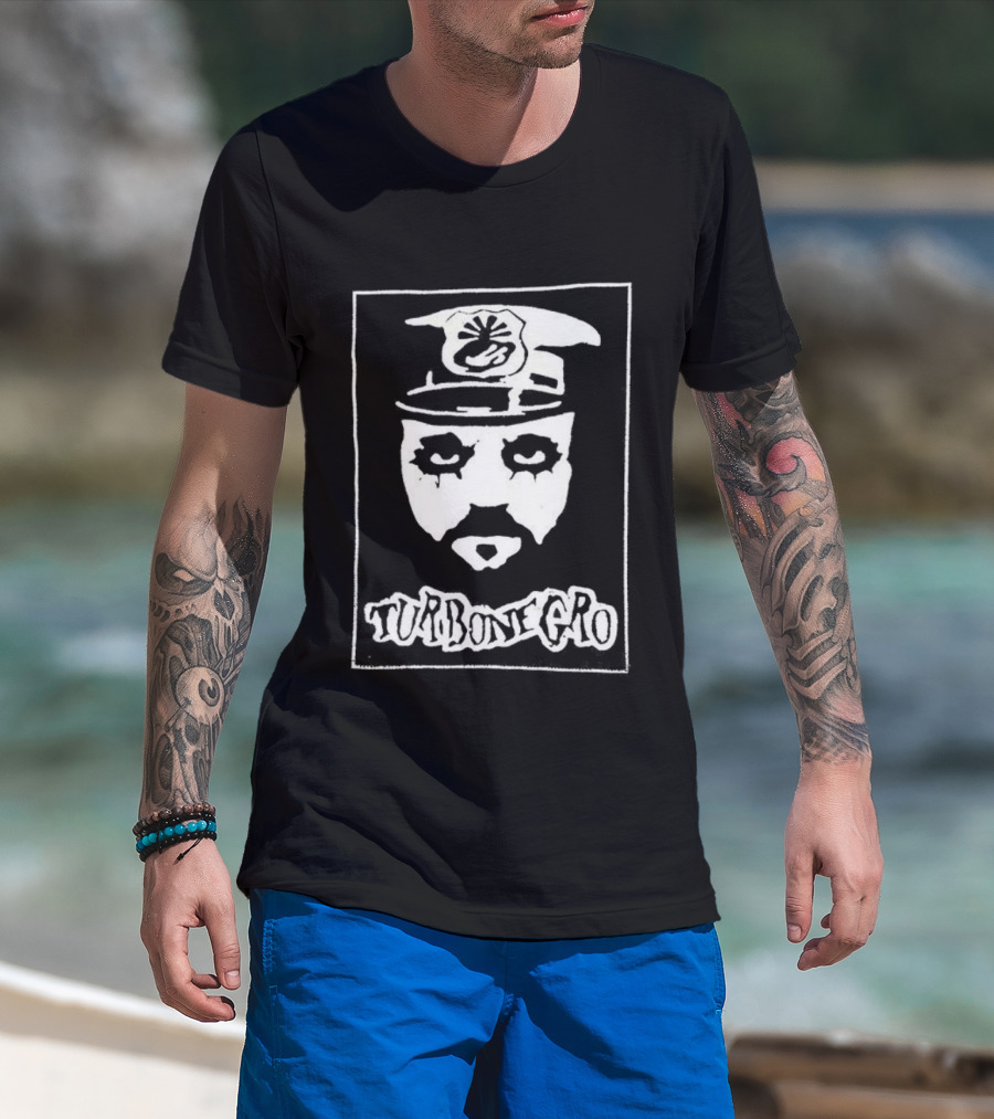 Hank Von Helvete Turbonegro Captain Portrait Punk Rock Style T-Shirt