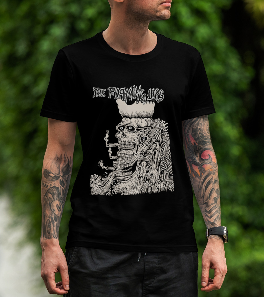 The Flaming Lips Tex And The Horseheads Smoking Monster Illustration T-Shirt