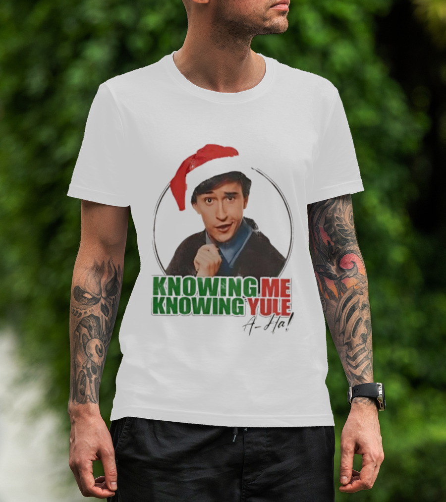 Knowing Me Knowing Yule Alan Partridge A-ha Christmas Santa Hat T-Shirt