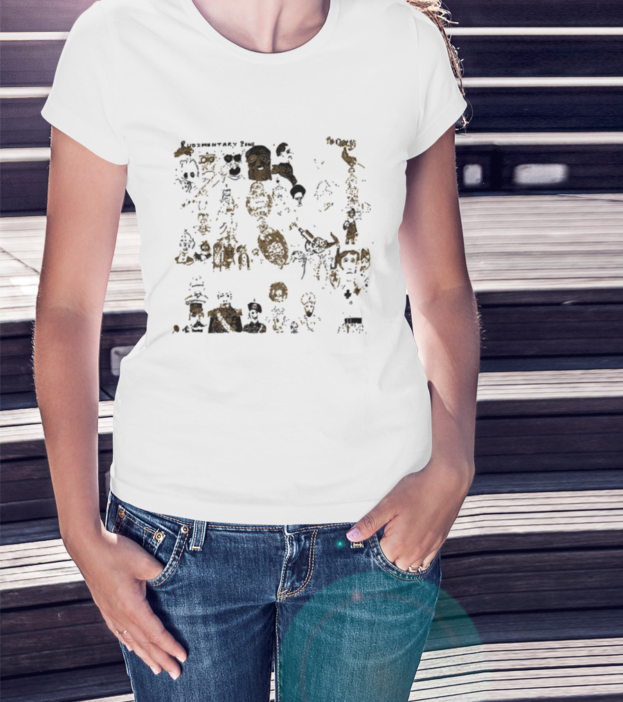 Rudimentary Peni The Chances Distorted Faces And Skeletons Imagery T-Shirt