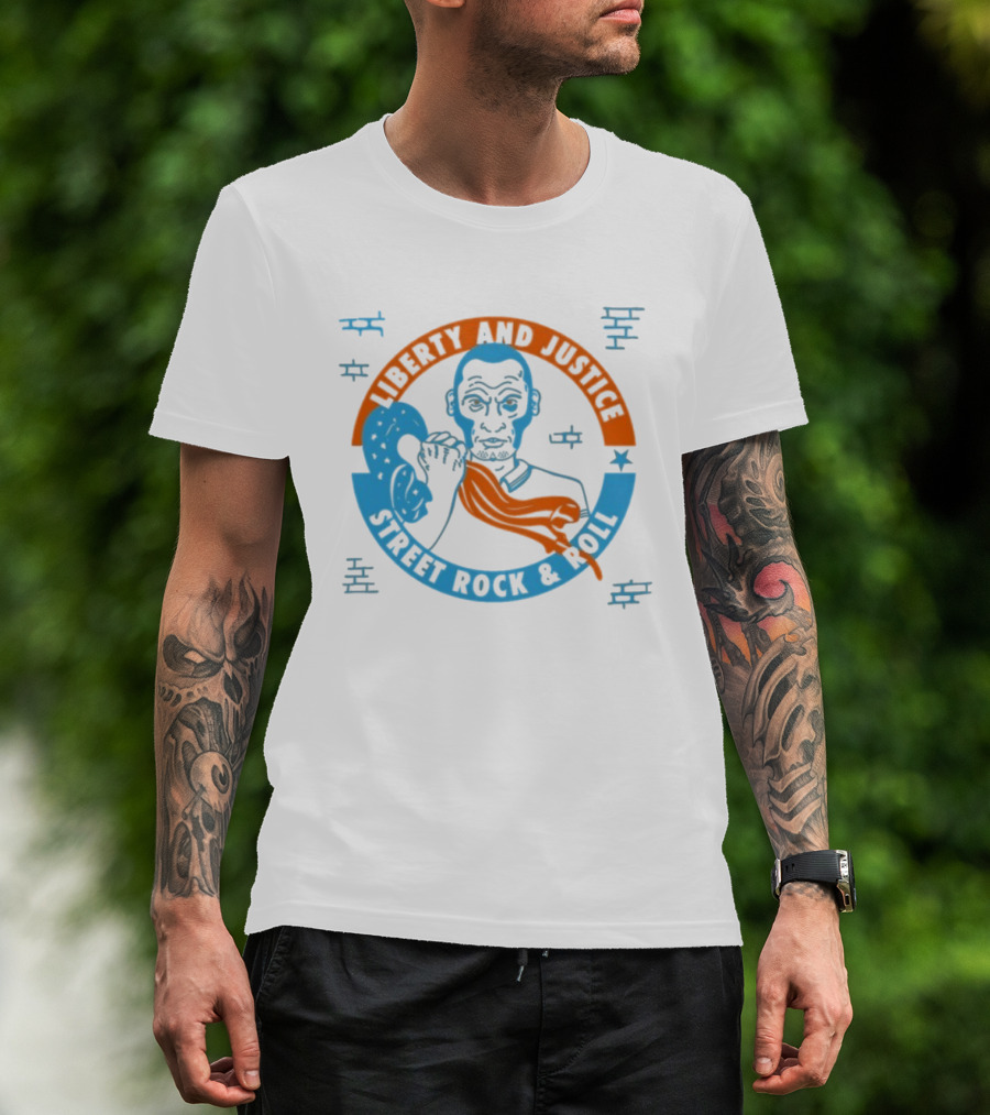 Liberty And Justice Street Rock And Roll Music Art Expression T-Shirt