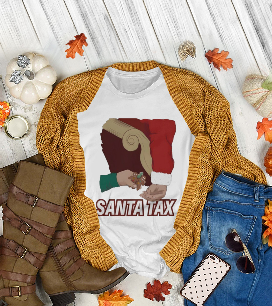 Santa Tax Christmas Humor Gingerbread Exchange T-Shirt