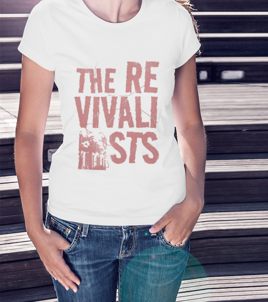 The Revivalists Bold Block Text With Building Outline T-Shirt