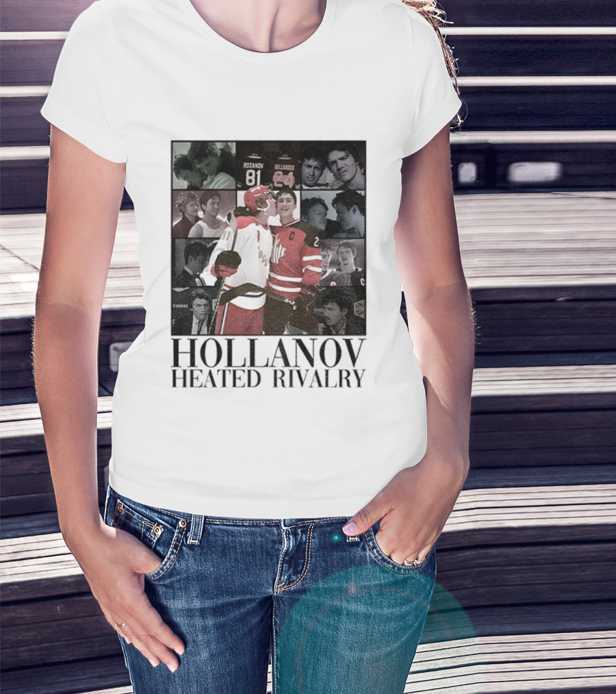 Hollanov Heated Rivalry Shane Ilya Rosanov Hollander Merry Christmas T-Shirt