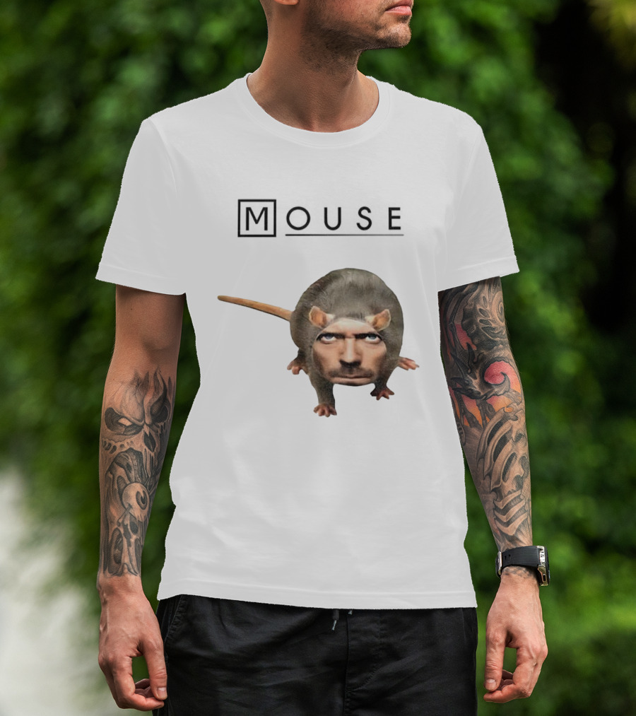 Hugh Laurie Dr. Gregory House Mouse Mashup Meme T-Shirt