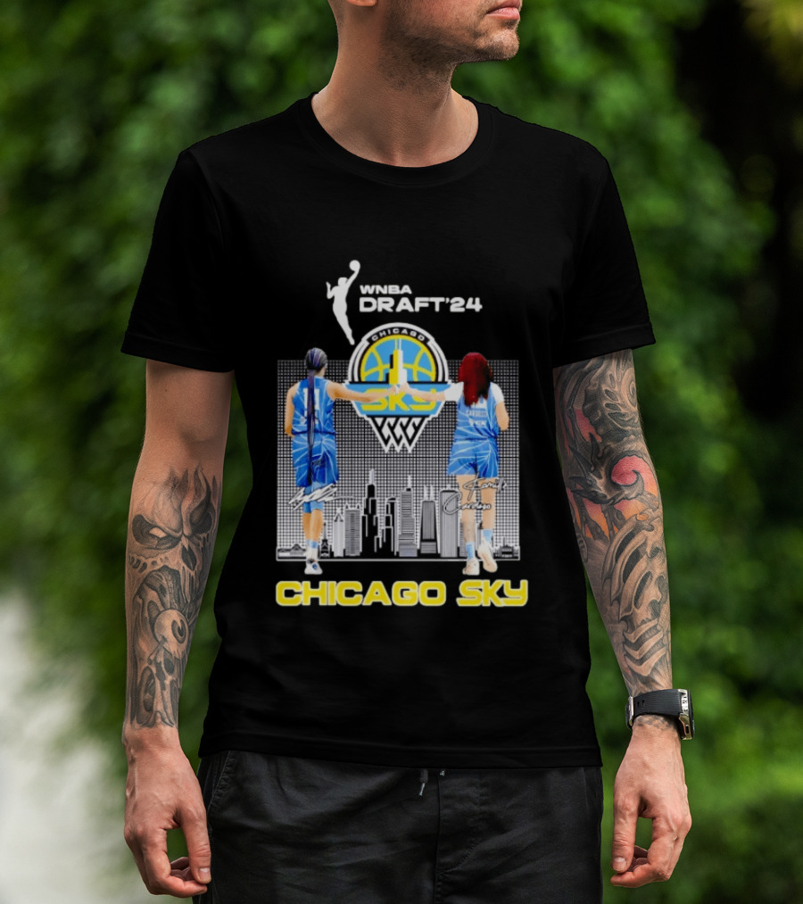 WNBA Draft 2024 Angel Reese Kamilla Cardoso Chicago Sky Team T-Shirt