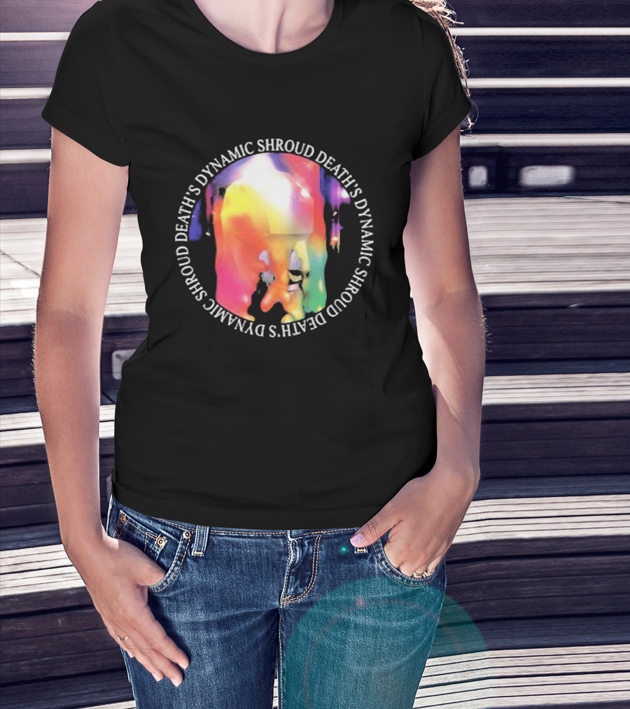 Deaths Dynamic Shroud Heavy Black Heart Colorful Melt T-Shirt