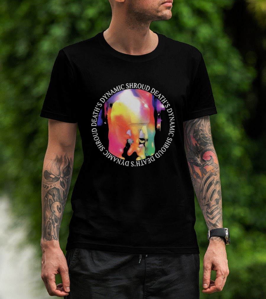 Deaths Dynamic Shroud Heavy Black Heart Colorful Melt T-Shirt