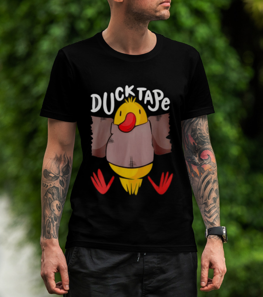 DUCK TAPE Funny Quirky Duct Tape Duck Humor T-Shirt