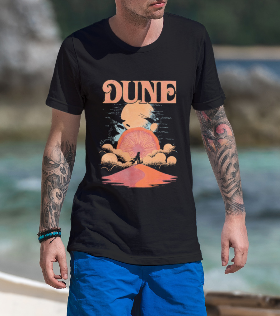 Dune House Atreides Sunset Desert Scene T-Shirt