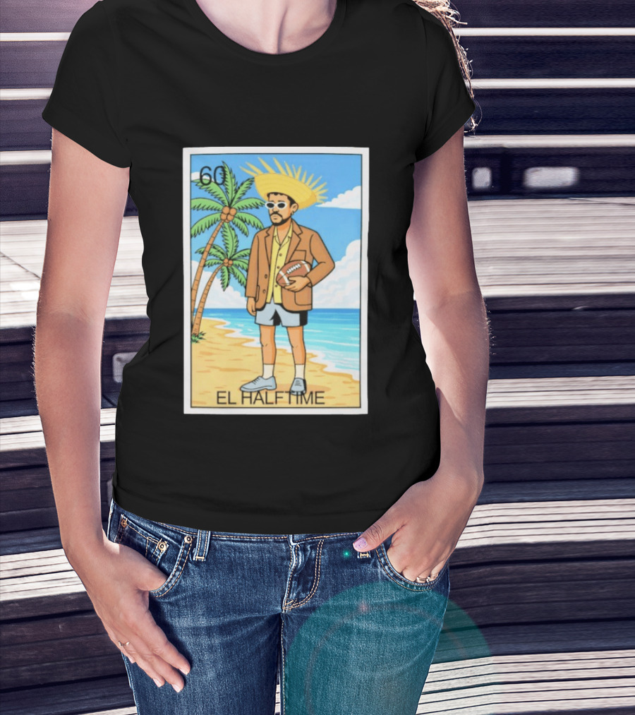 El Halftime 60 Beach Football Guy T-Shirt
