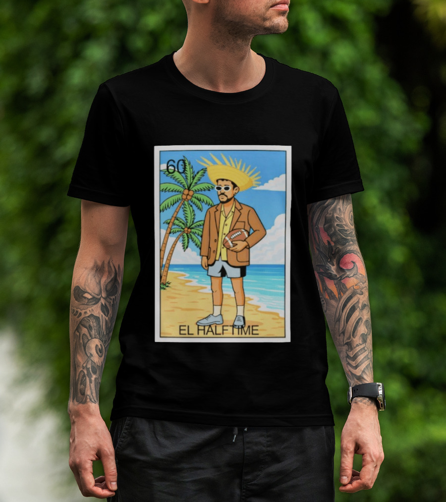 El Halftime 60 Beach Football Guy T-Shirt