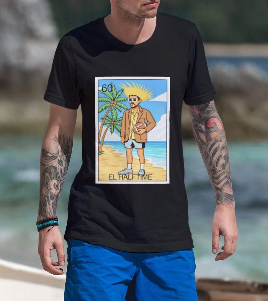 El Halftime 60 Beach Football Guy T-Shirt