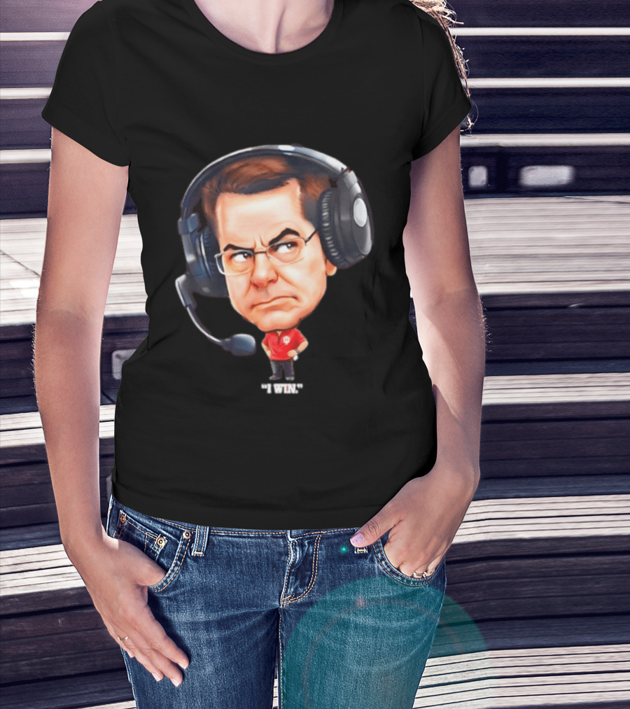 Indiana Hoosiers Coach Cartoon Headset I Won T-Shirt