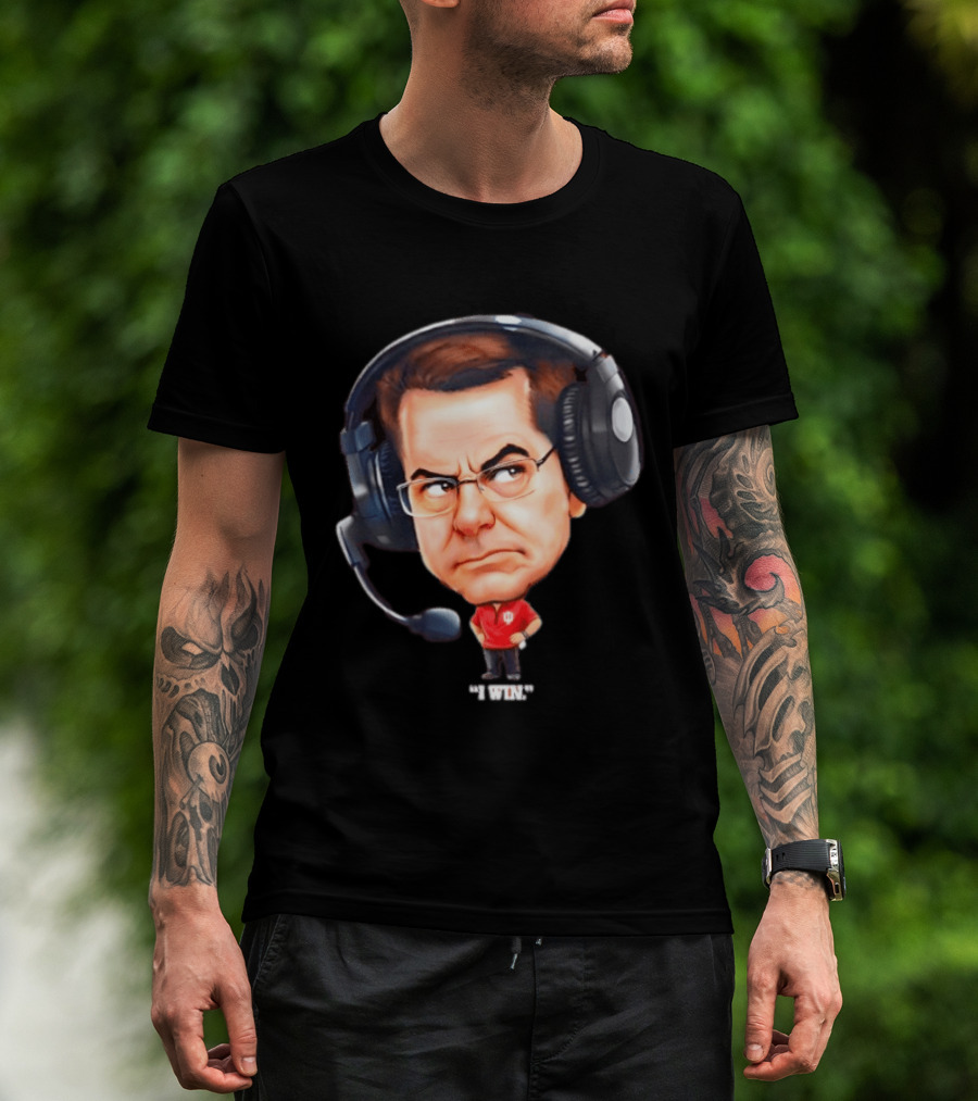 Indiana Hoosiers Coach Cartoon Headset I Won T-Shirt