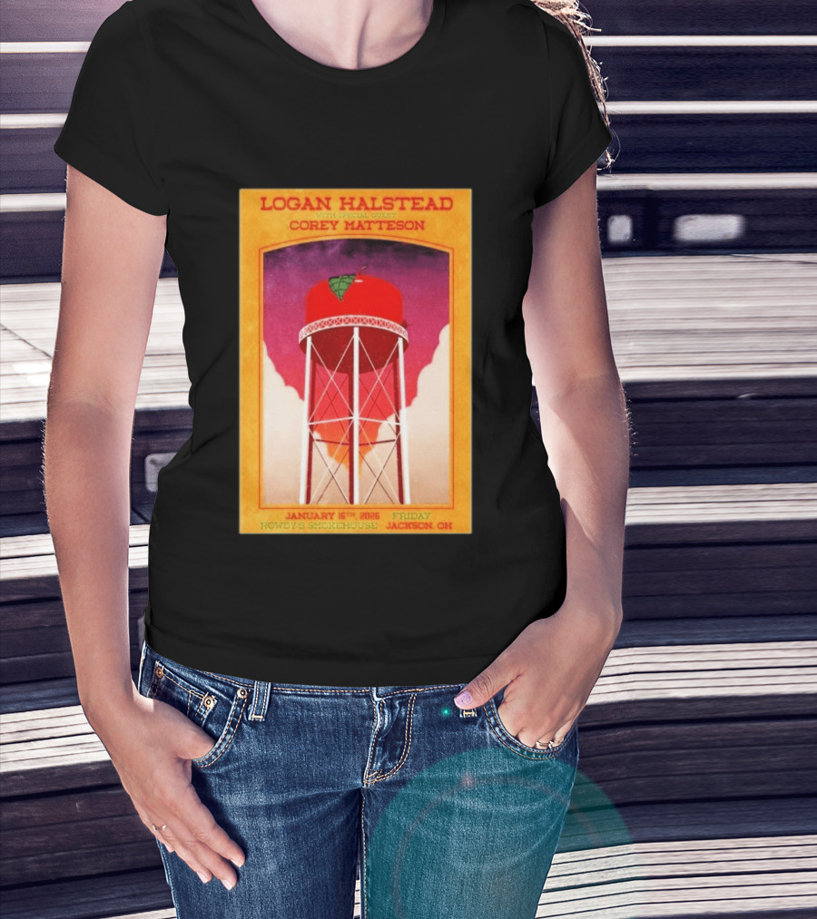 Logan Halstead Corey Matteson Rowdy's Smokehouse Jackson Ohio January 16 2026 T-Shirt