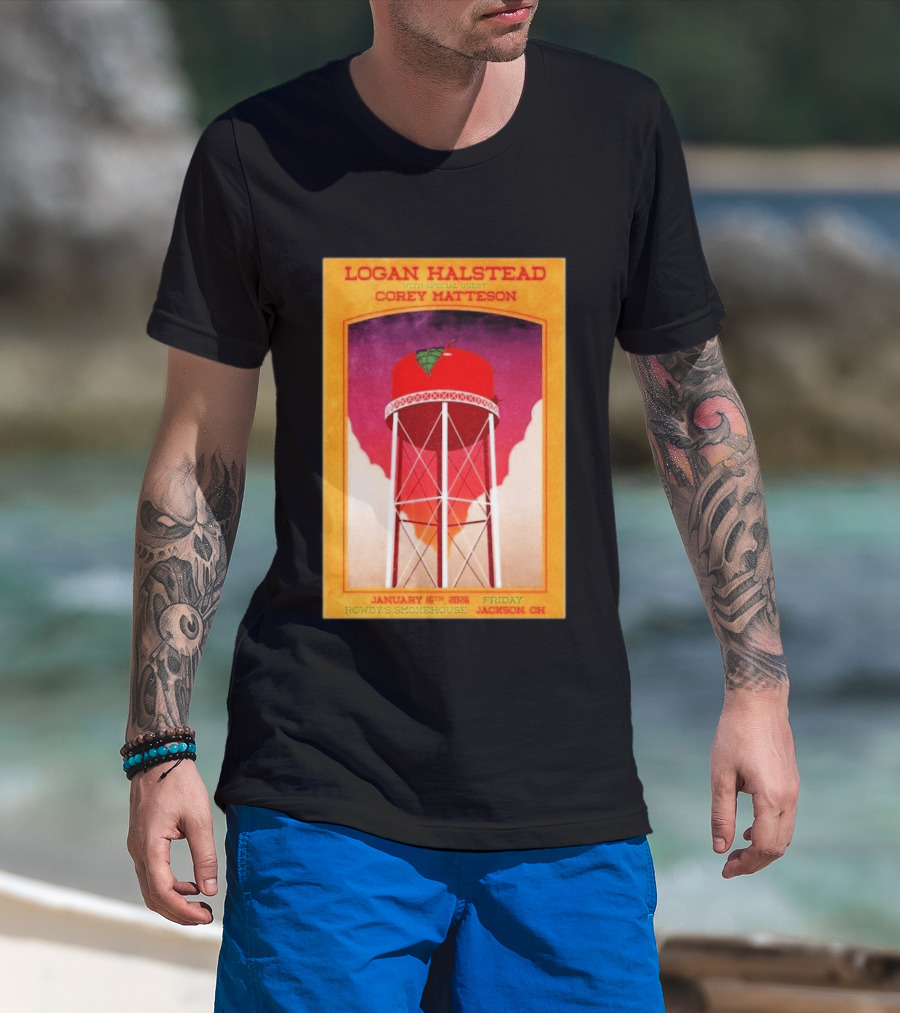 Logan Halstead Corey Matteson Rowdy's Smokehouse Jackson Ohio January 16 2026 T-Shirt