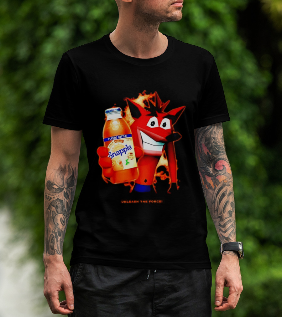 Crash Bandicoot Holding Snapple Retro 90s T-Shirt