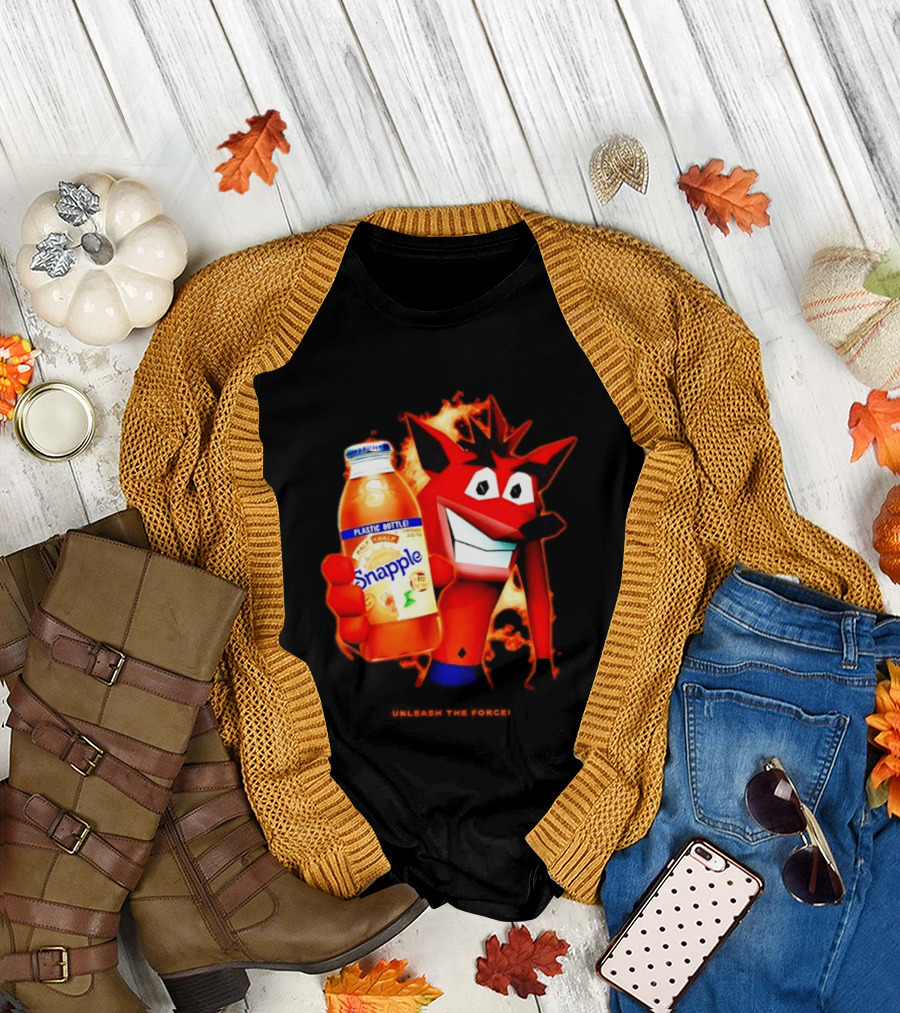 Crash Bandicoot Holding Snapple Retro 90s T-Shirt