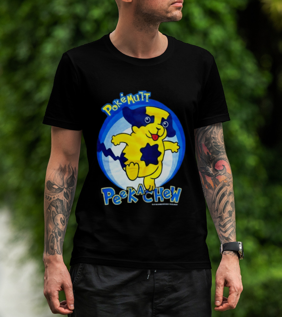 Pokemutt Peekachew Classic Fun Character Mashup T-Shirt